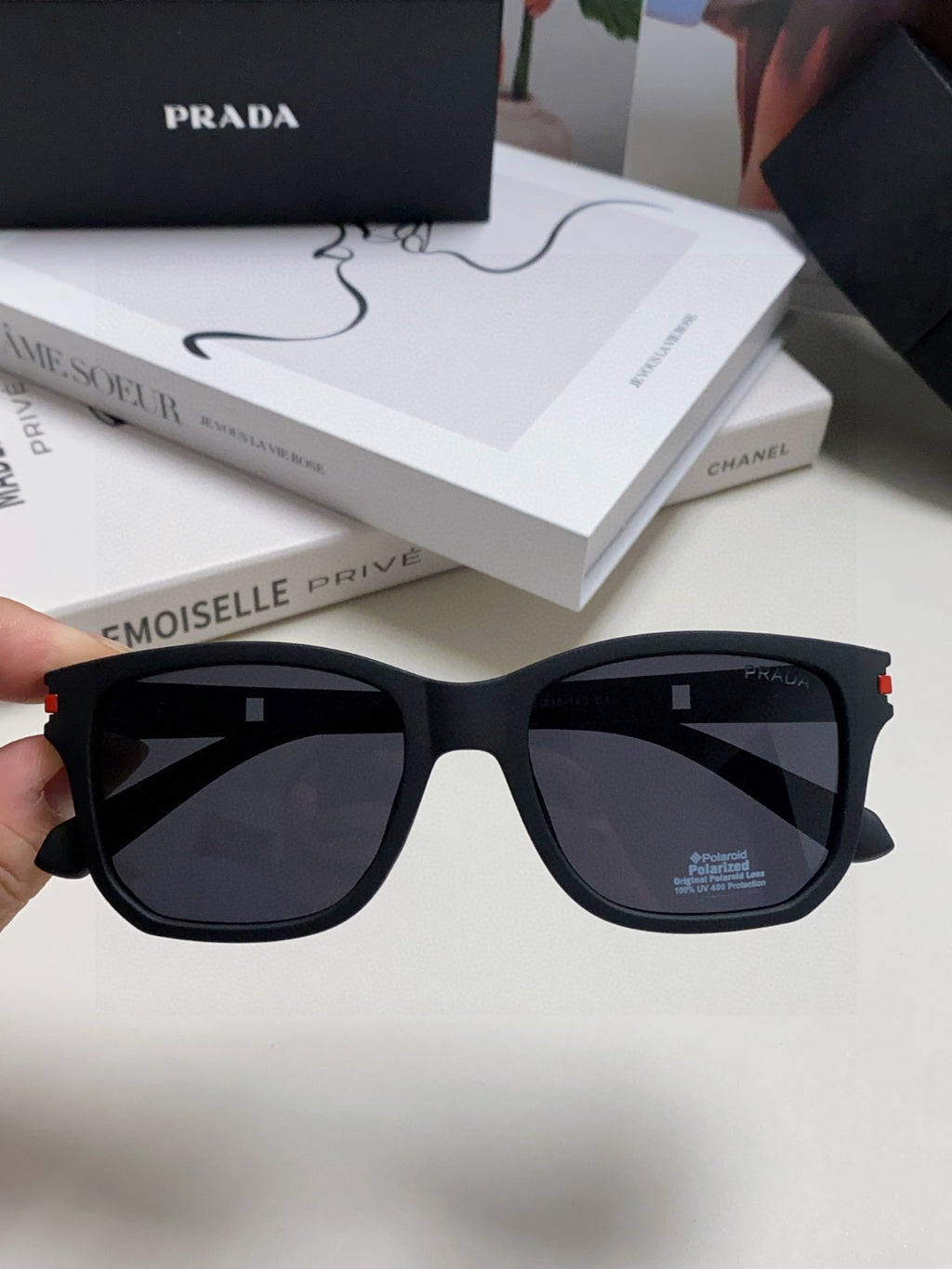 Prada Fashion Black Lens Sunglasses for Men & Women - 487117 - detail image 3