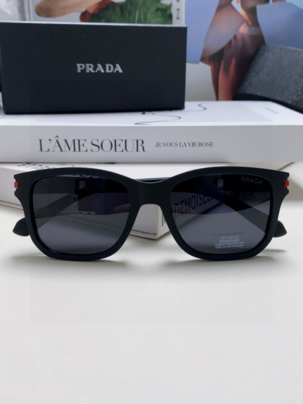Prada Fashion Black Lens Sunglasses for Men & Women - 487117 - detail image 6