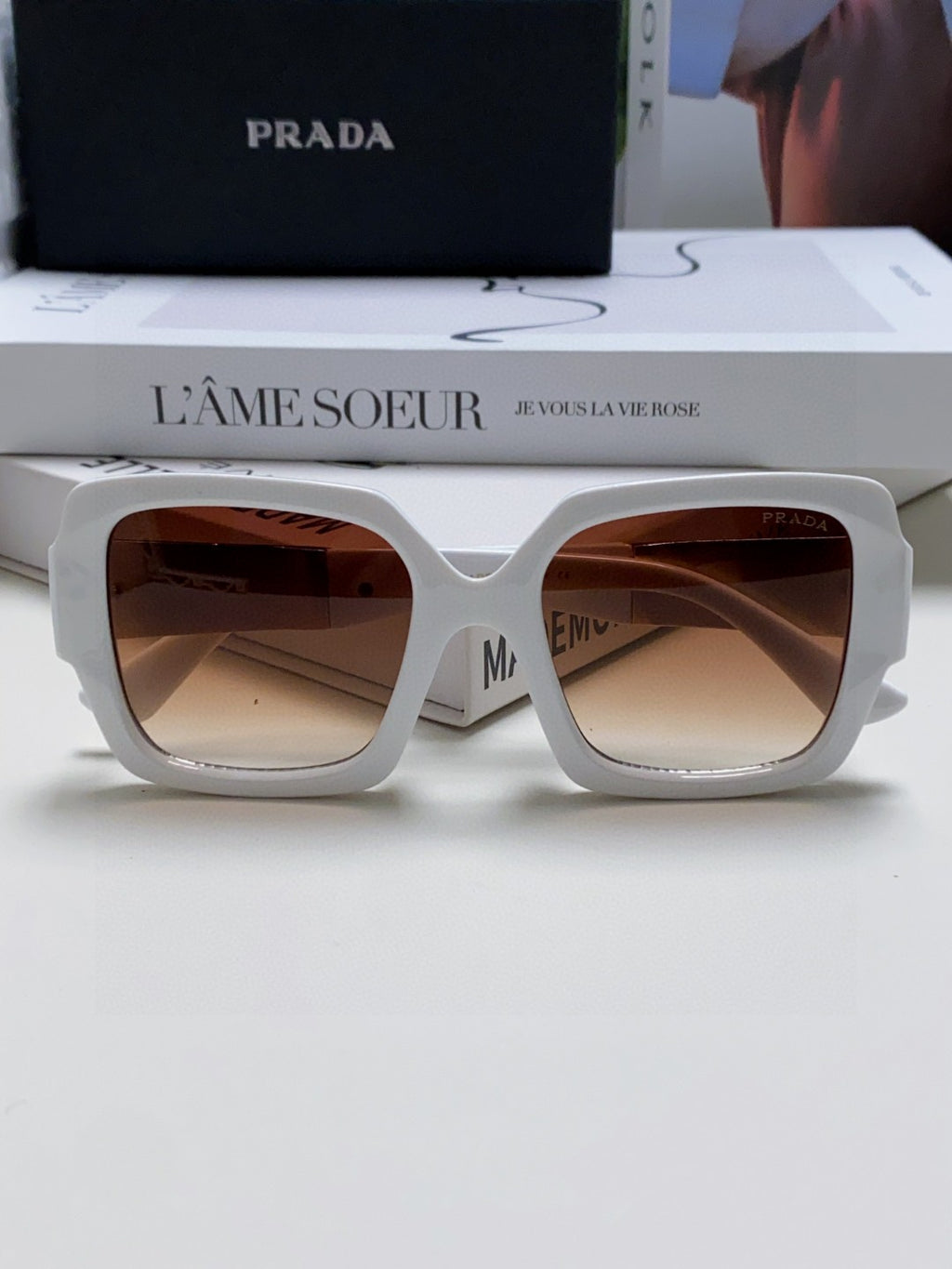 Prada Fashion Brown Lens Sunglasses for Men & Women - 415714 - detail image 6