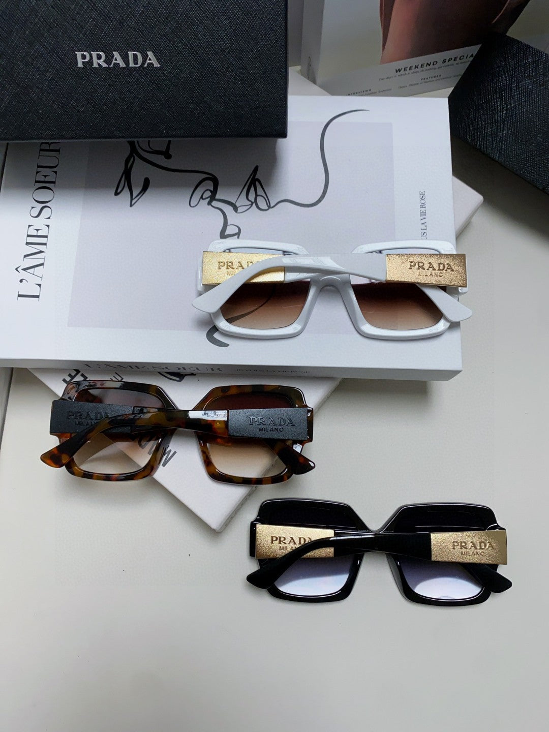 Prada Fashion Brown Lens Sunglasses for Men & Women - 415715 - detail image 10