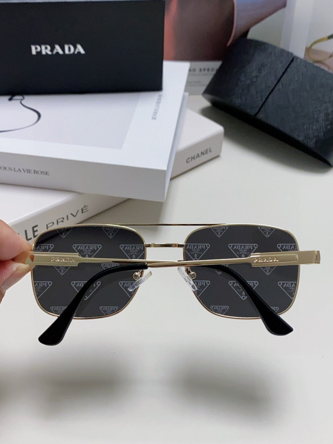 Prada Square Silver Lens Sunglasses for Men & Women - 487175 - detail image 4