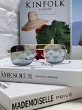 Prada Square Silver Lens Sunglasses for Men & Women - 487175
