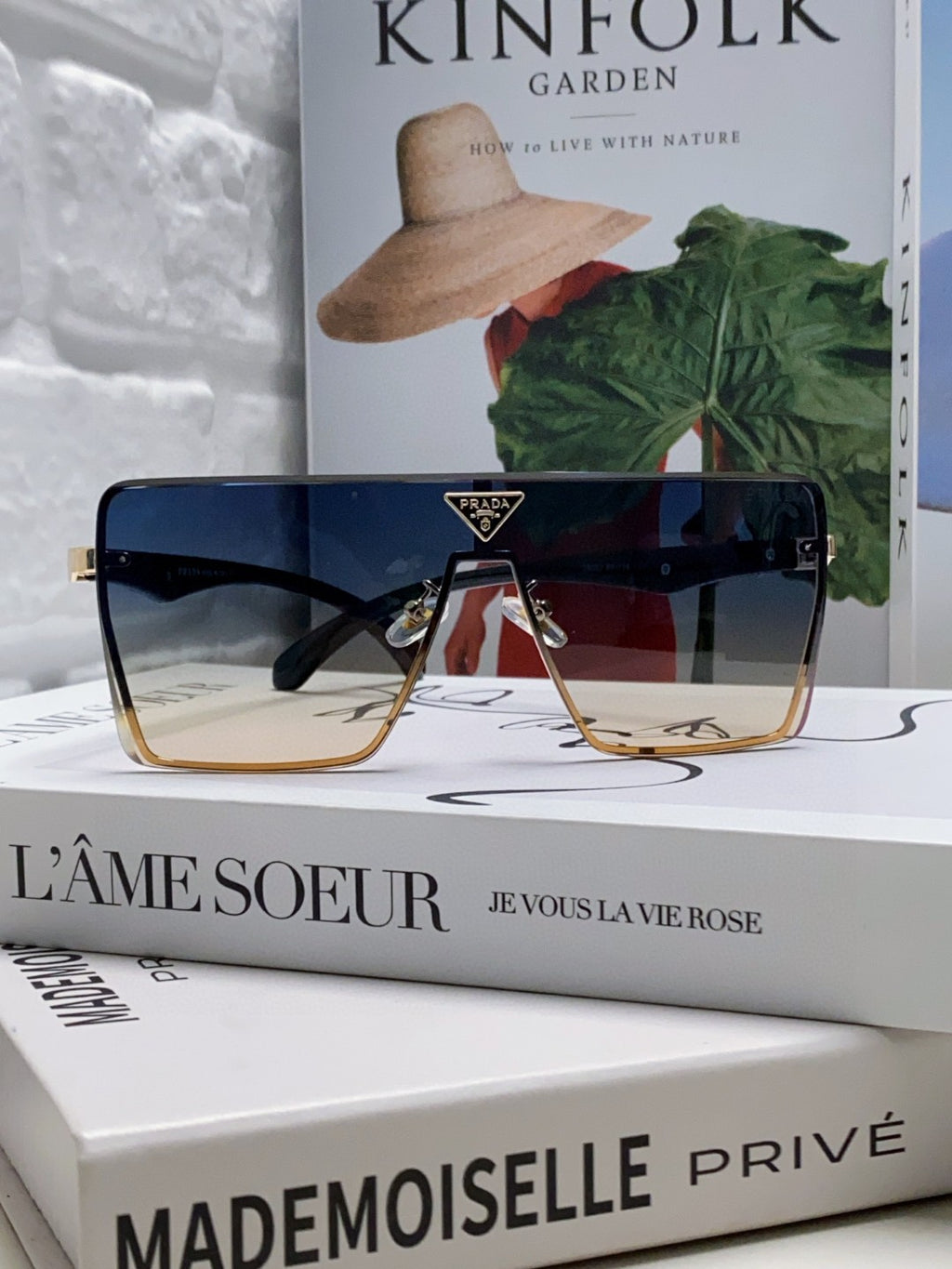 Prada Oversized Silver Lens Sunglasses for Men & Women - 487178