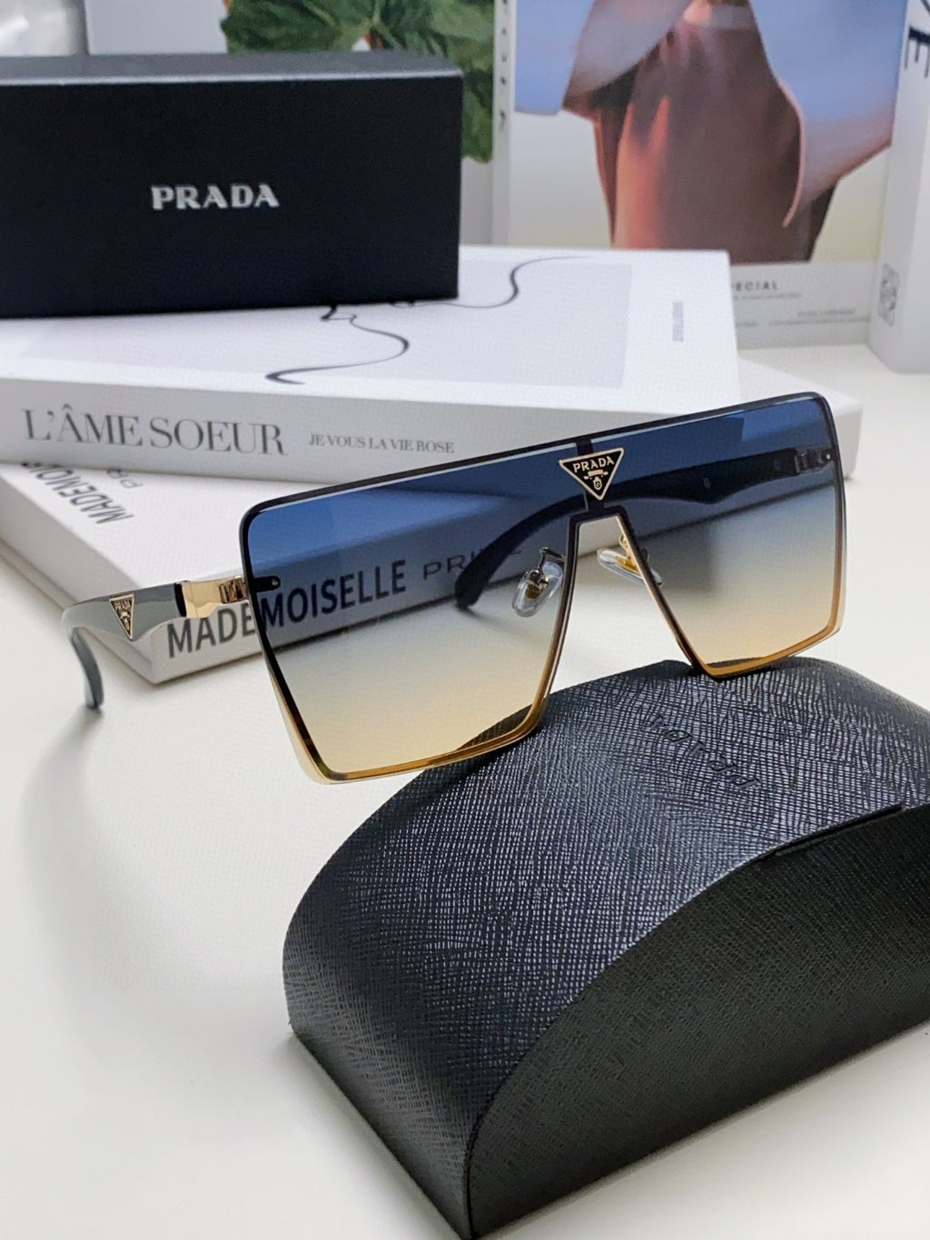 Prada Oversized Silver Lens Sunglasses for Men & Women - 432163 - detail image 7