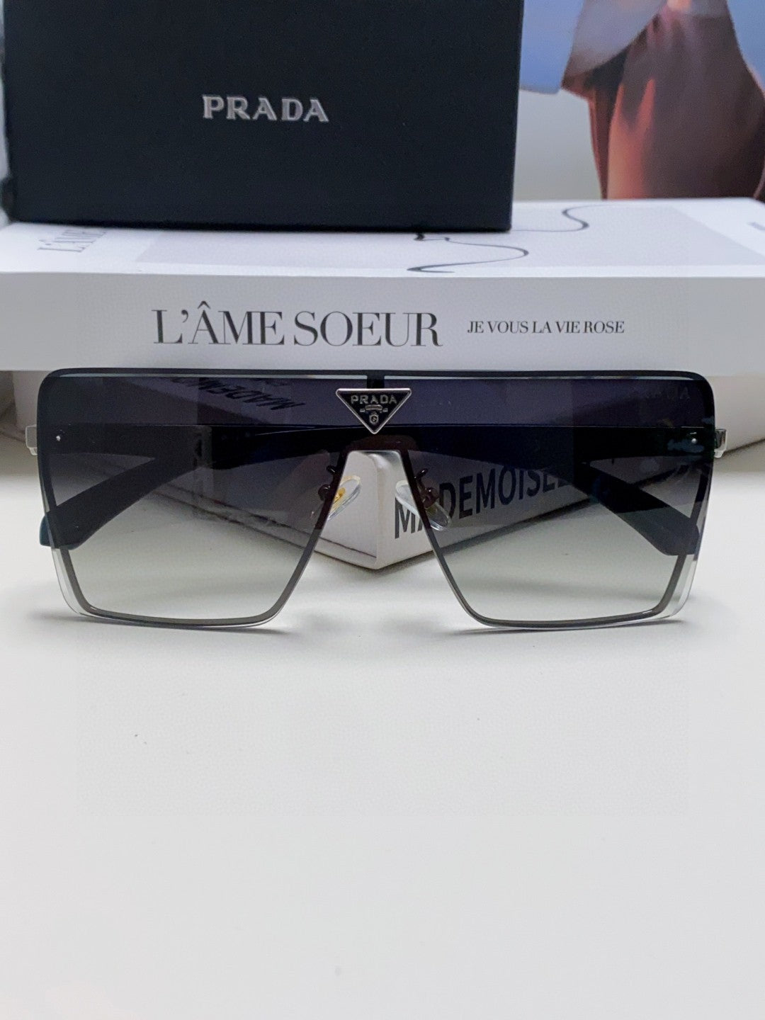 Prada Oversized Silver Lens Sunglasses for Men & Women - 487179 - detail image 6