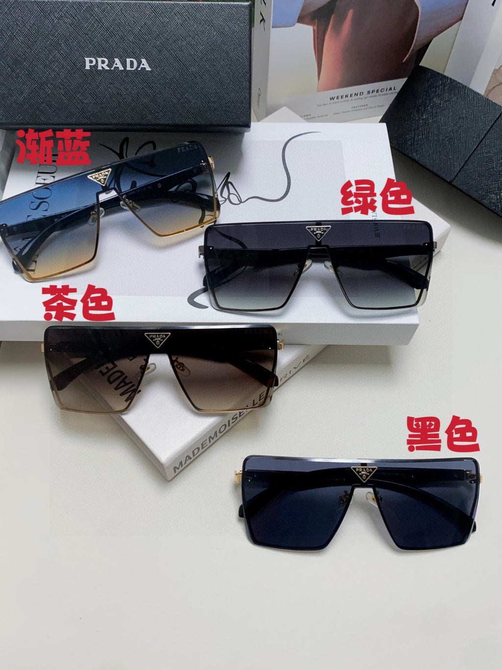 Prada Oversized Silver Lens Sunglasses for Men & Women - 432164 - detail image 9