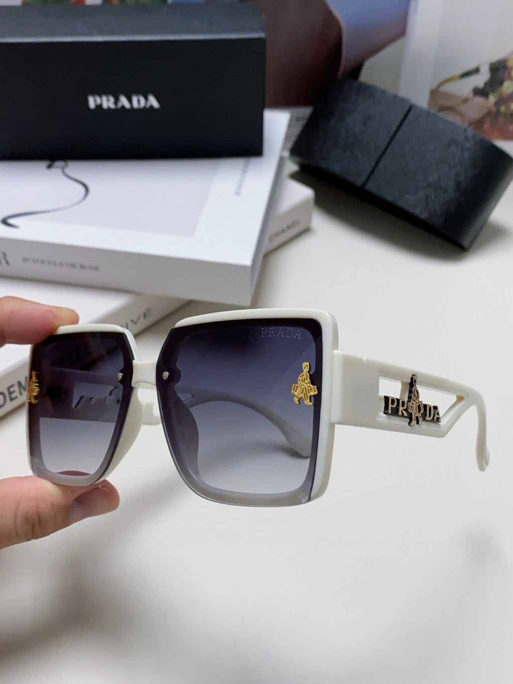 Prada Fashion Silver Lens Sunglasses for Men & Women - 432167 - detail image 5