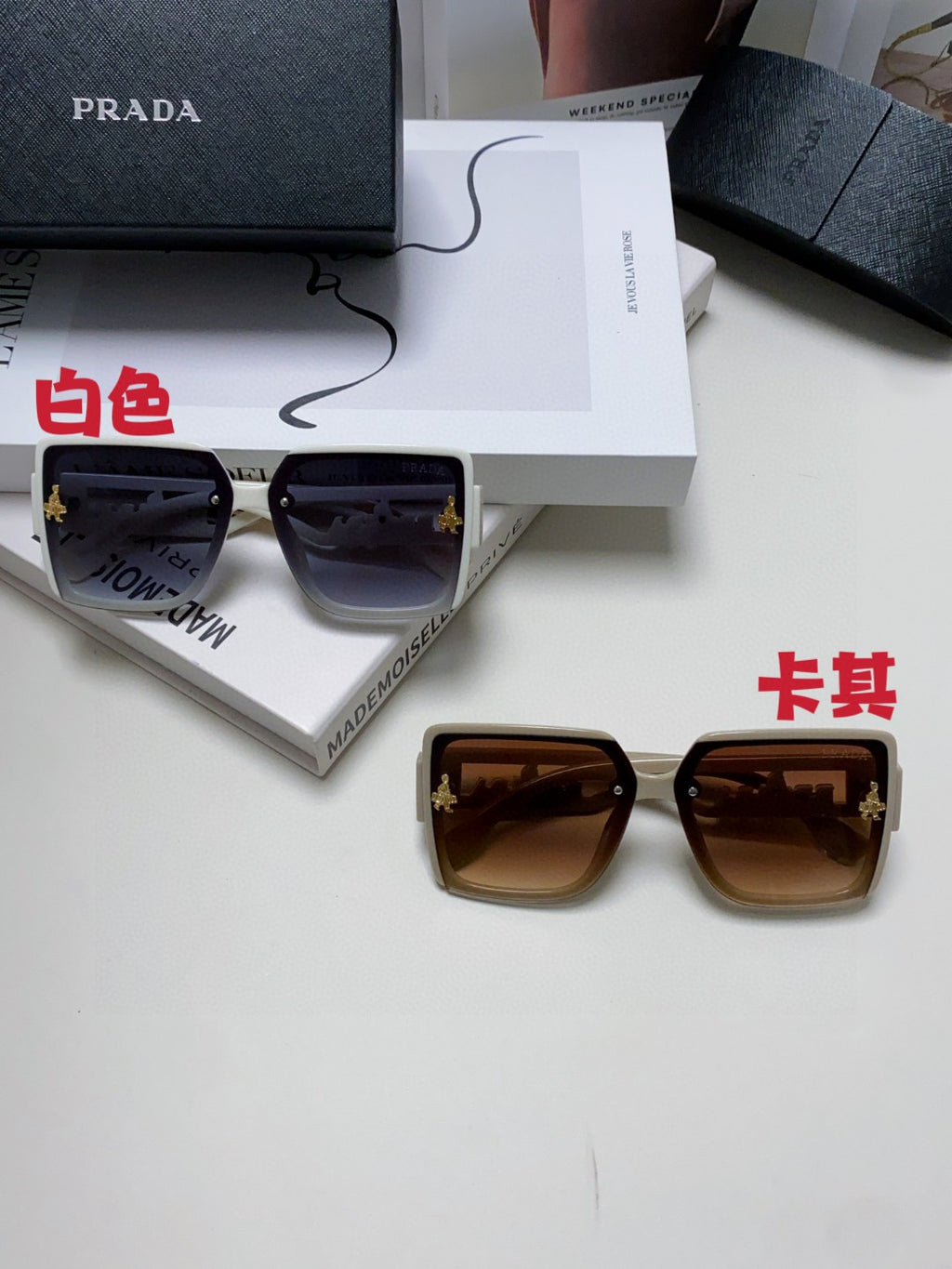 Prada Fashion Silver Lens Sunglasses for Men & Women - 487182 - detail image 9