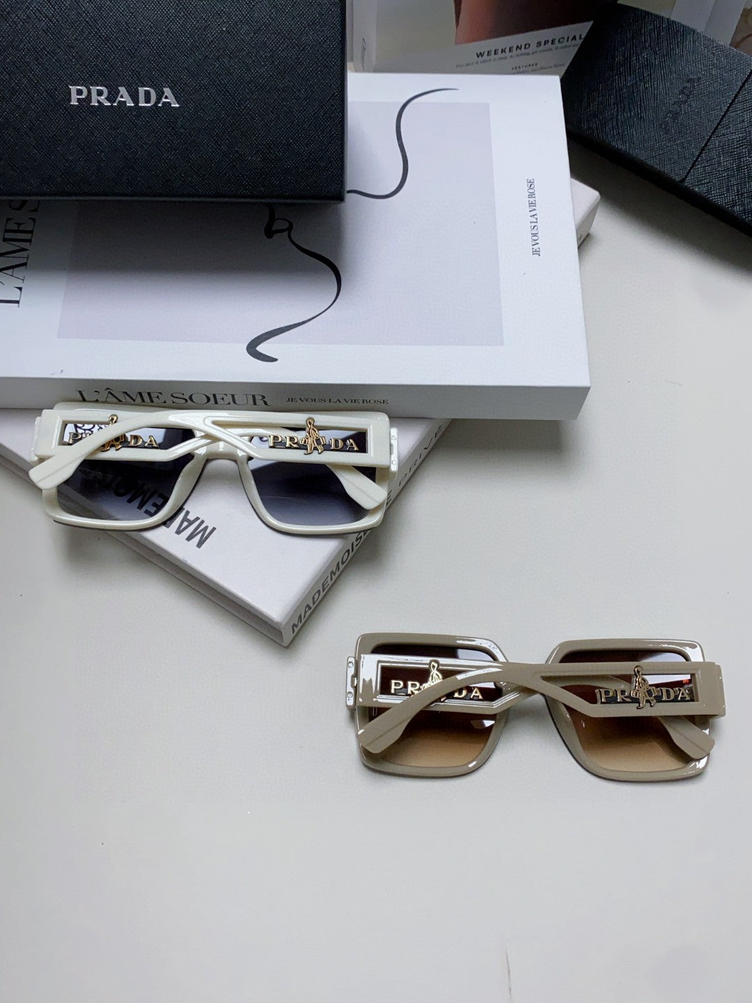 Prada Fashion Silver Lens Sunglasses for Men & Women - 487182 - detail image 8