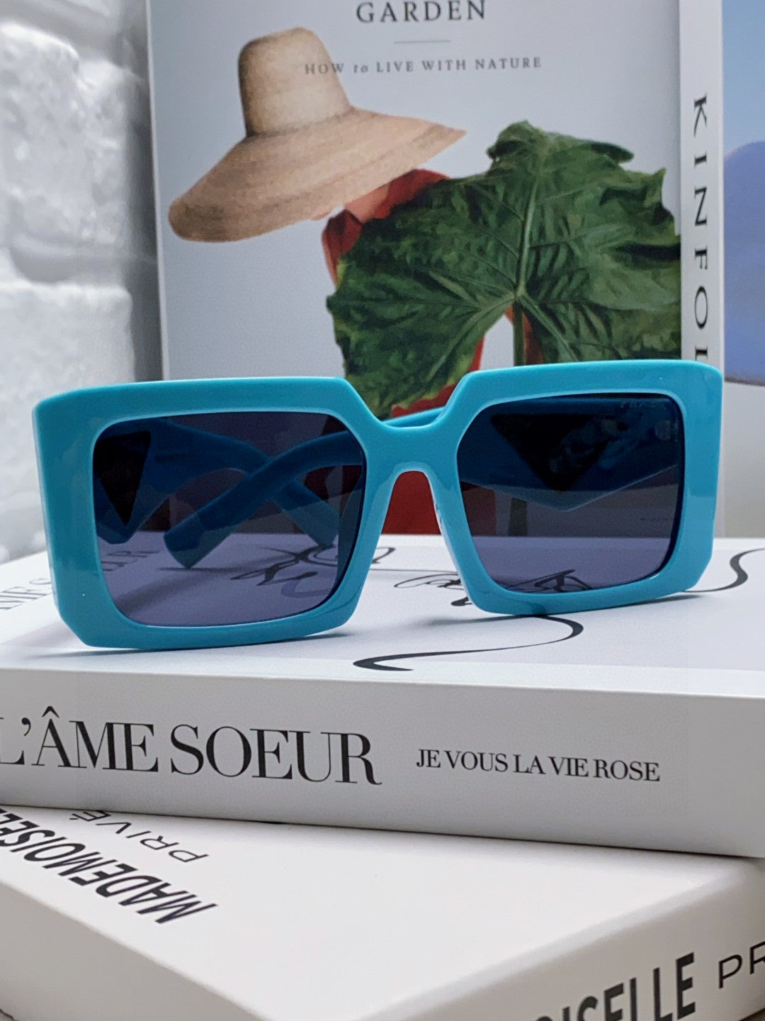 Prada Metal Oversized Blue Lens Sunglasses for Men - 432168