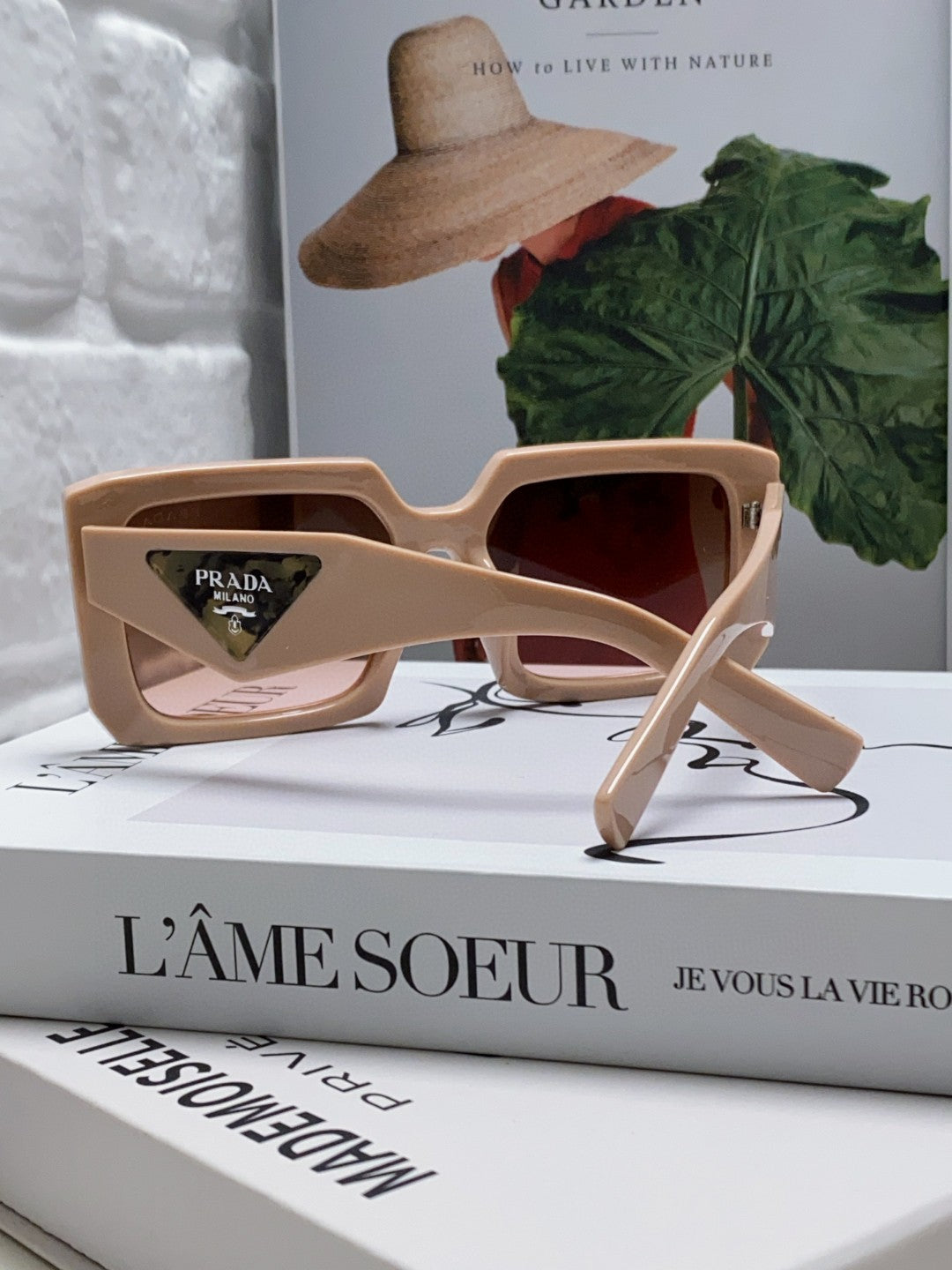 Prada Metal Oversized Red Lens Sunglasses for Men - detail image 2