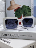 Prada Metal Oversized Silver Lens Sunglasses for Men