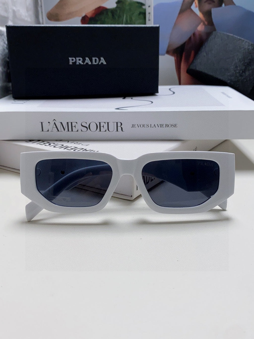 Prada Fashion Blue Lens Sunglasses for Men & Women - 432173 - detail image 5