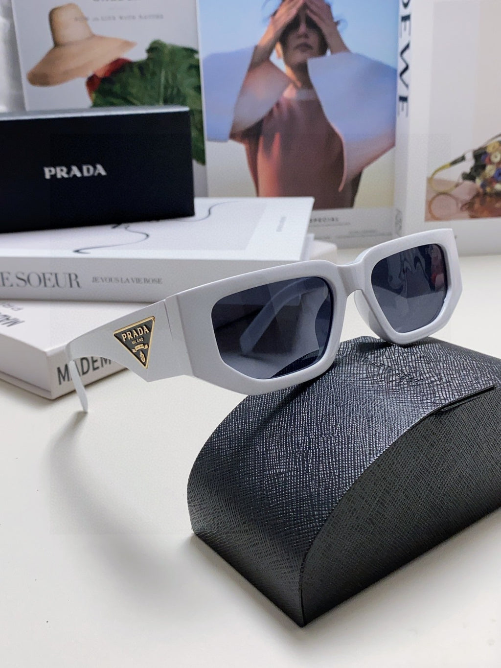 Prada Fashion Blue Lens Sunglasses for Men & Women - 487188 - detail image 6