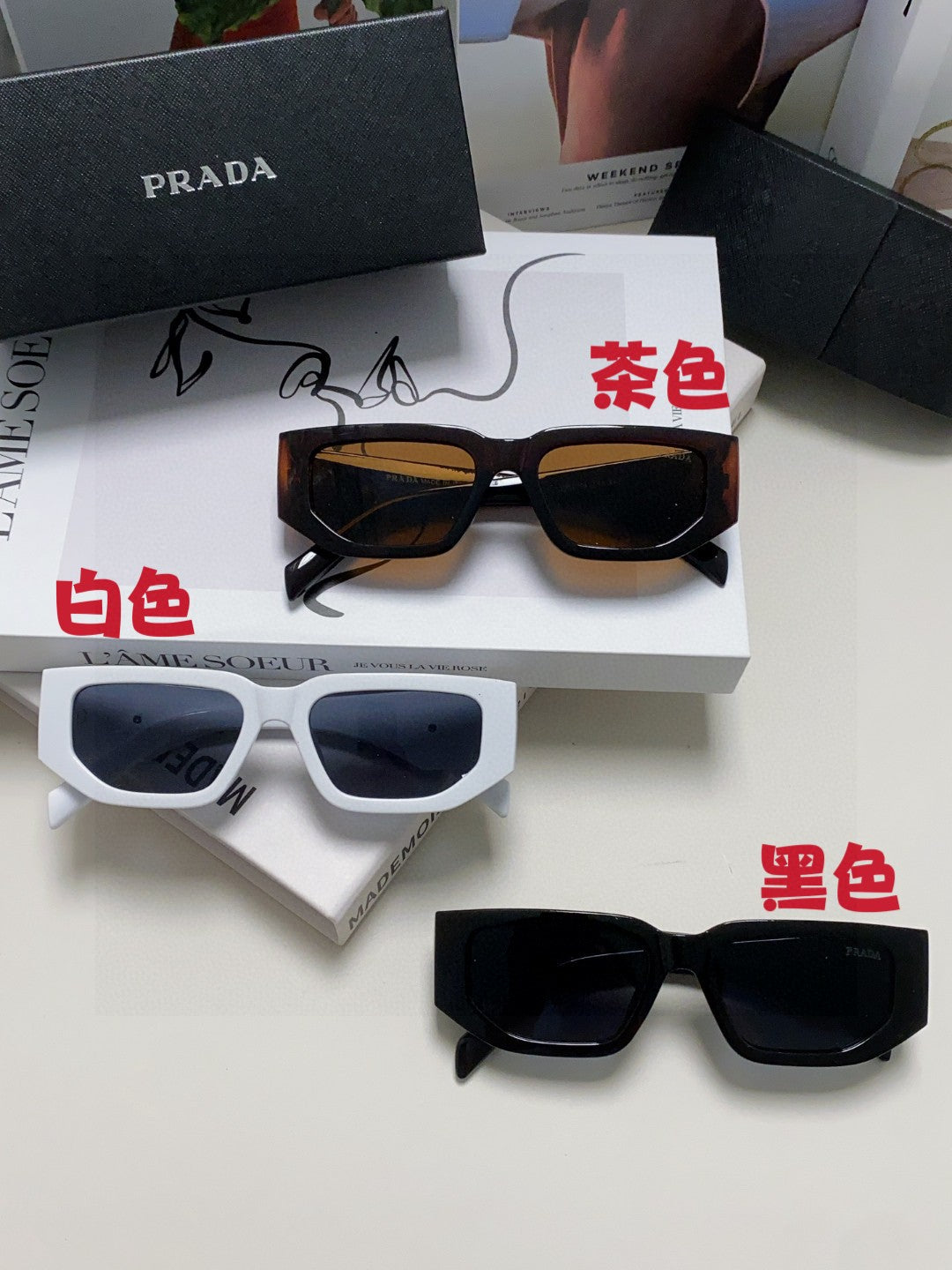 Prada Fashion Blue Lens Sunglasses for Men & Women - 487188 - detail image 8