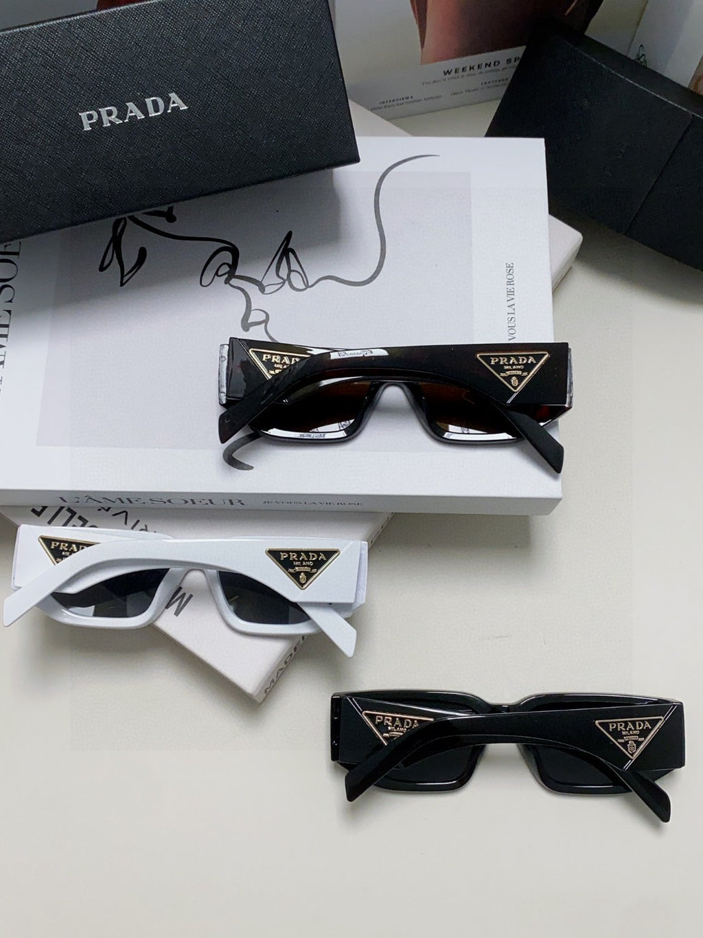 Prada Fashion Blue Lens Sunglasses for Men & Women - 487188 - detail image 7