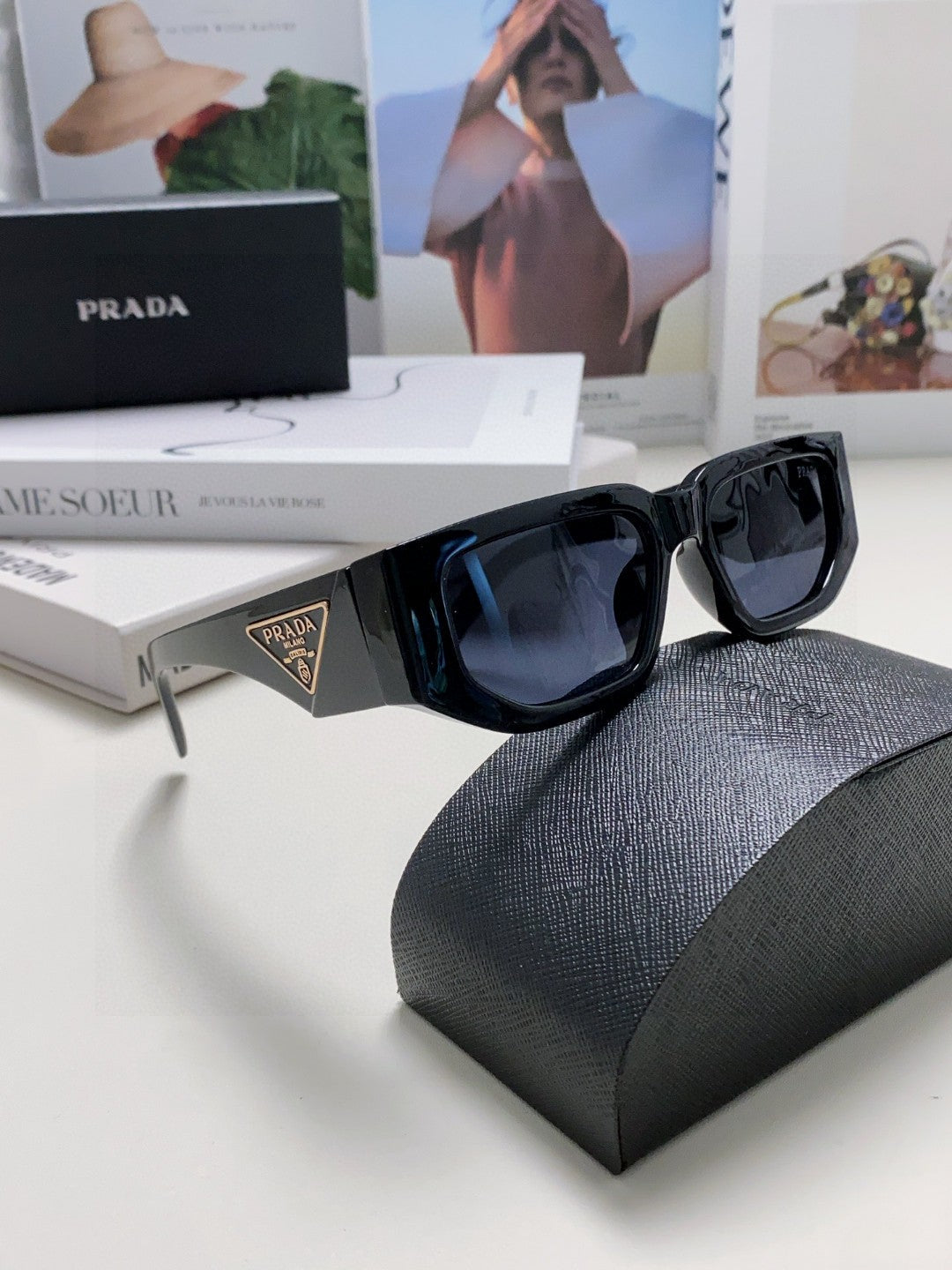 Prada Fashion Blue Lens Sunglasses for Men & Women - 487189 - detail image 7