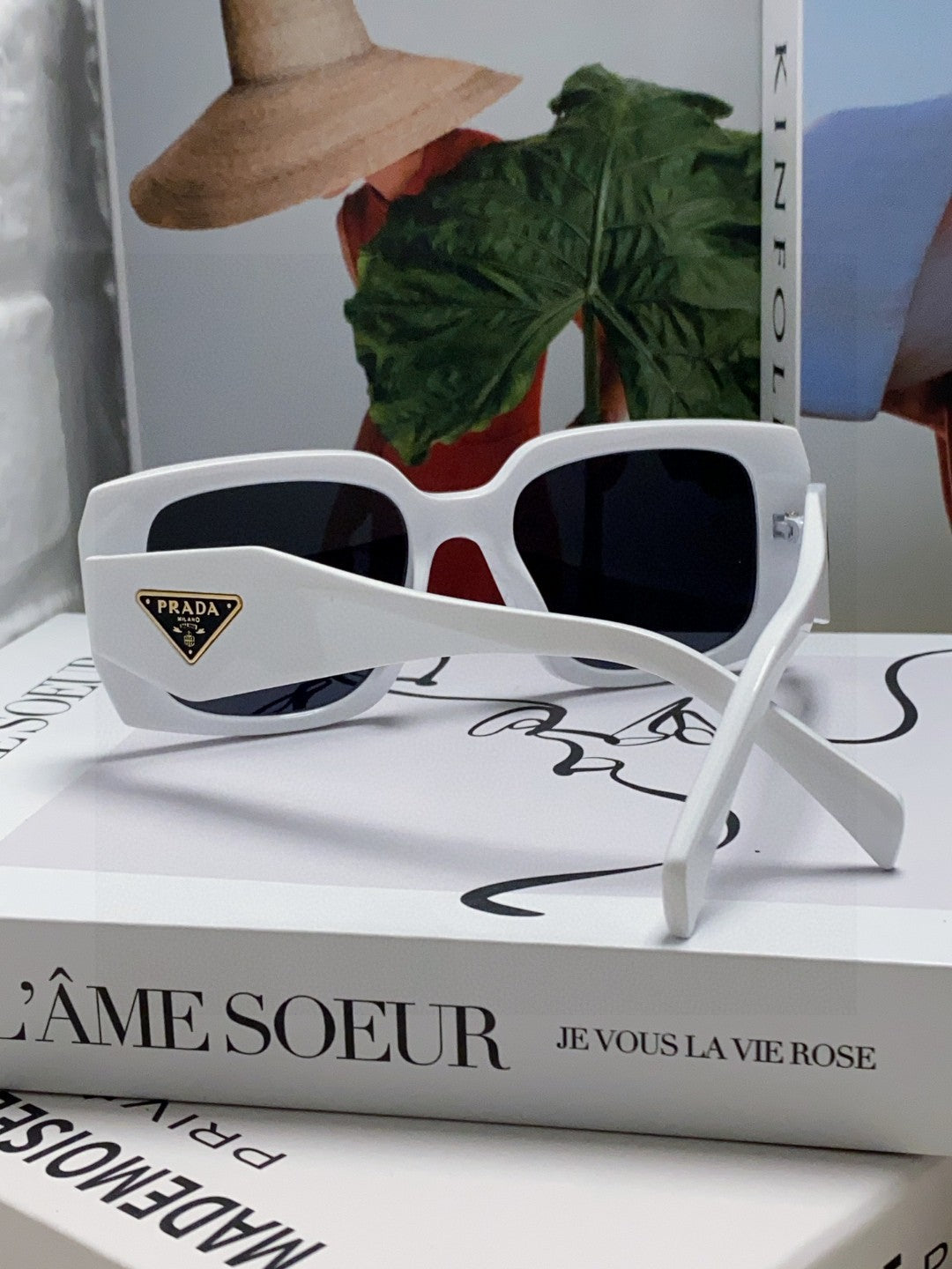 Prada Square Blue Lens Sunglasses for Women - 382690