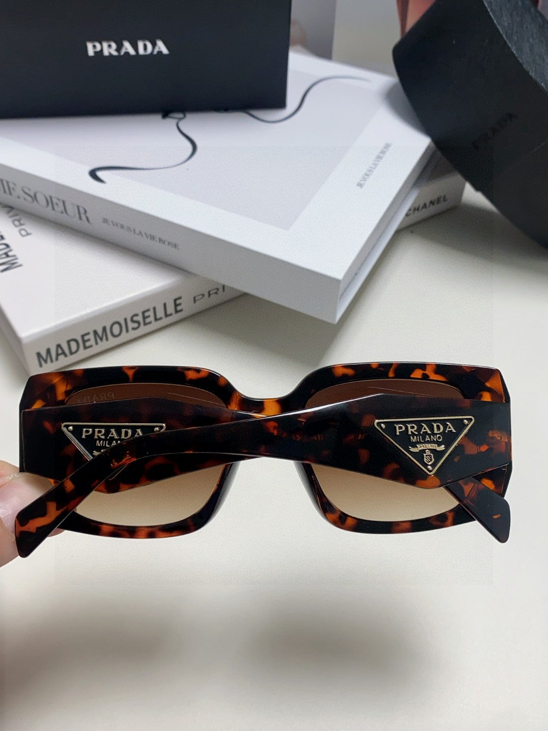 Prada Square Red Lens Sunglasses for Women - 382691 - detail image 4