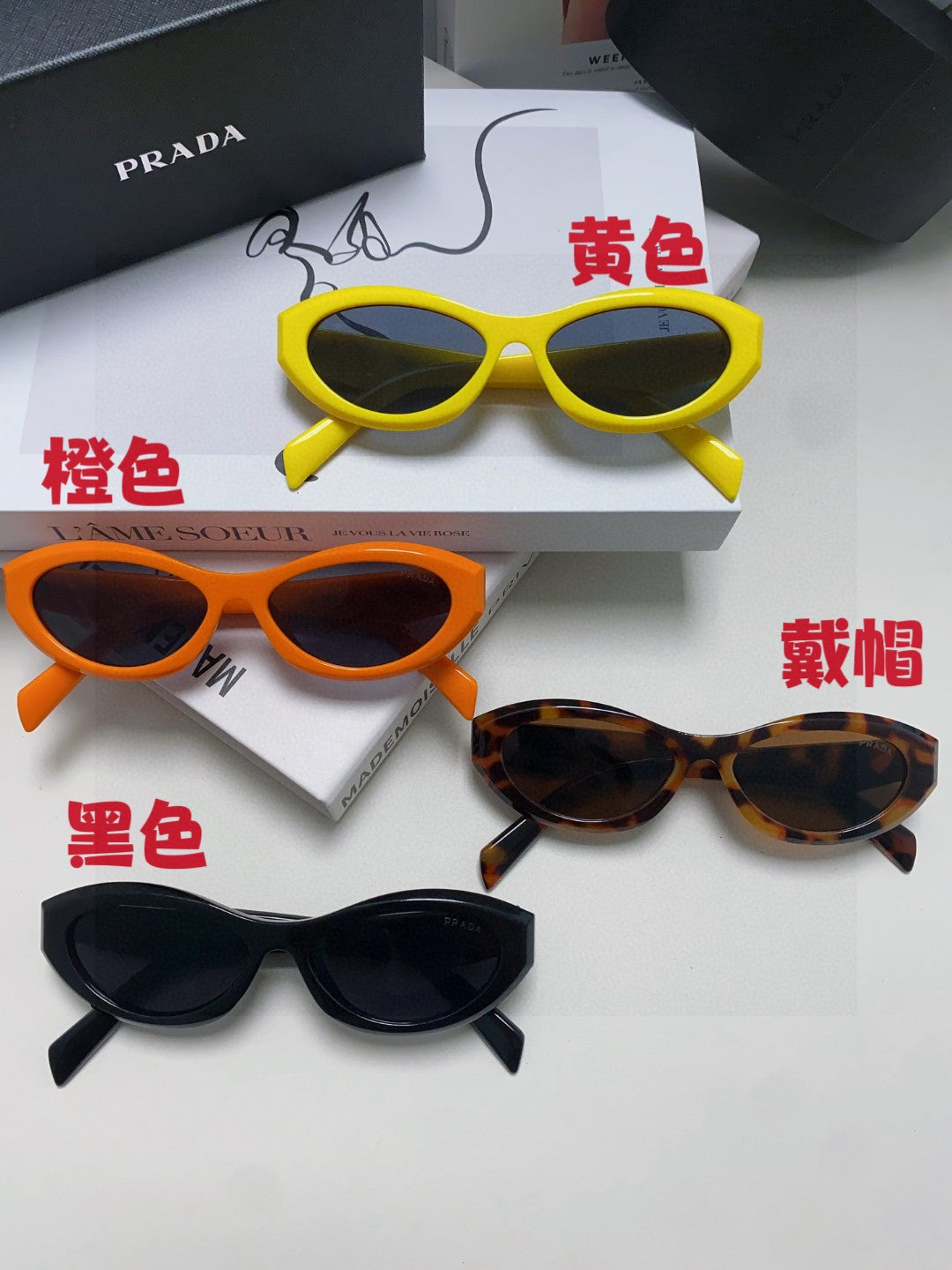 Prada Fashion Green Lens Sunglasses for Men & Women - detail image 7