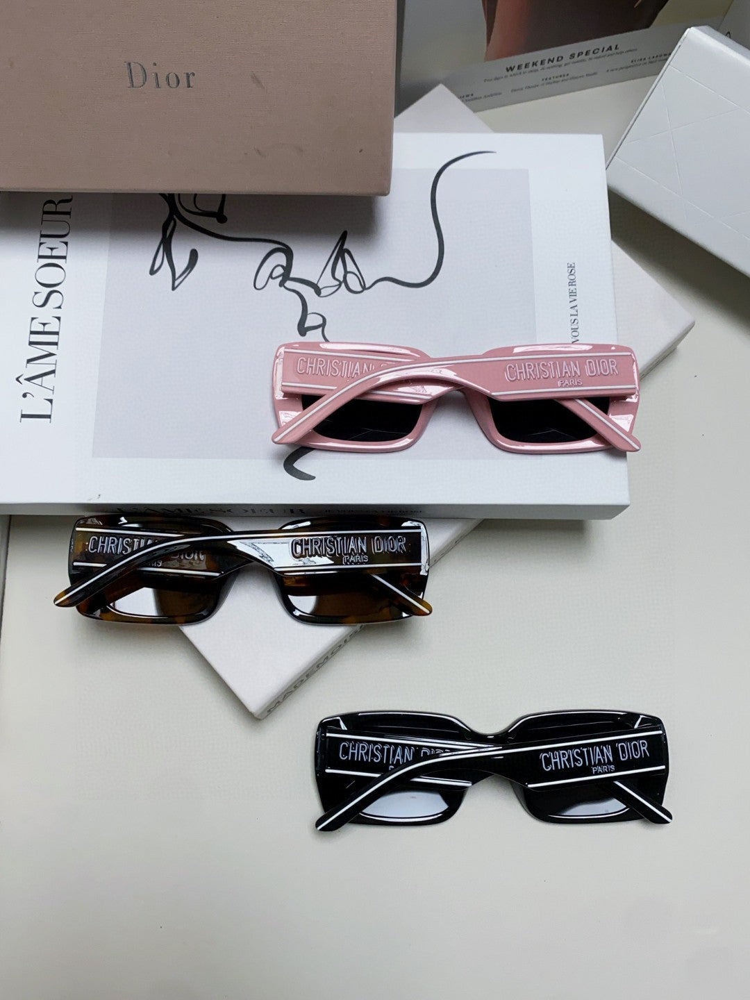 Dior Square Brown Lens Sunglasses for Men & Women - 382398 - detail image 7