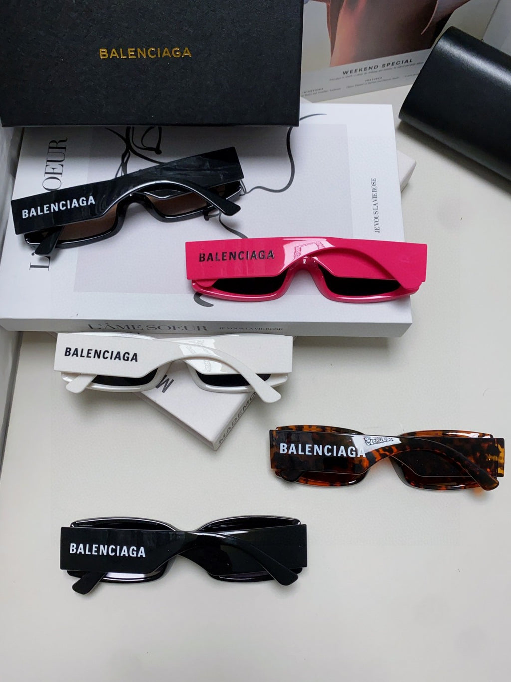 Balenciaga Fashion Purple Lens Sunglasses for Men & Women - detail image 8