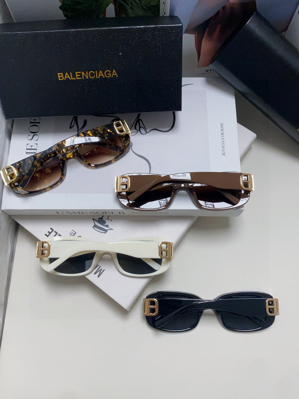 Balenciaga BB0310SK Slim Red Lens Sunglasses for Men & Women - detail image 8