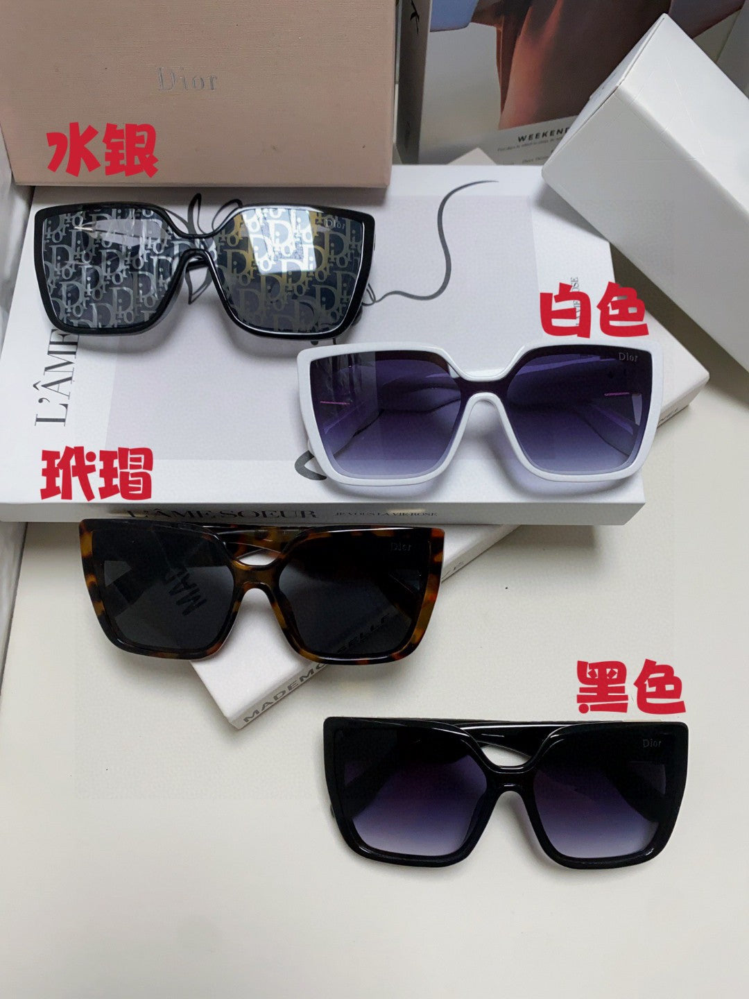 Dior Fashion Silver Lens Sunglasses for Women - 382432 - detail image 9