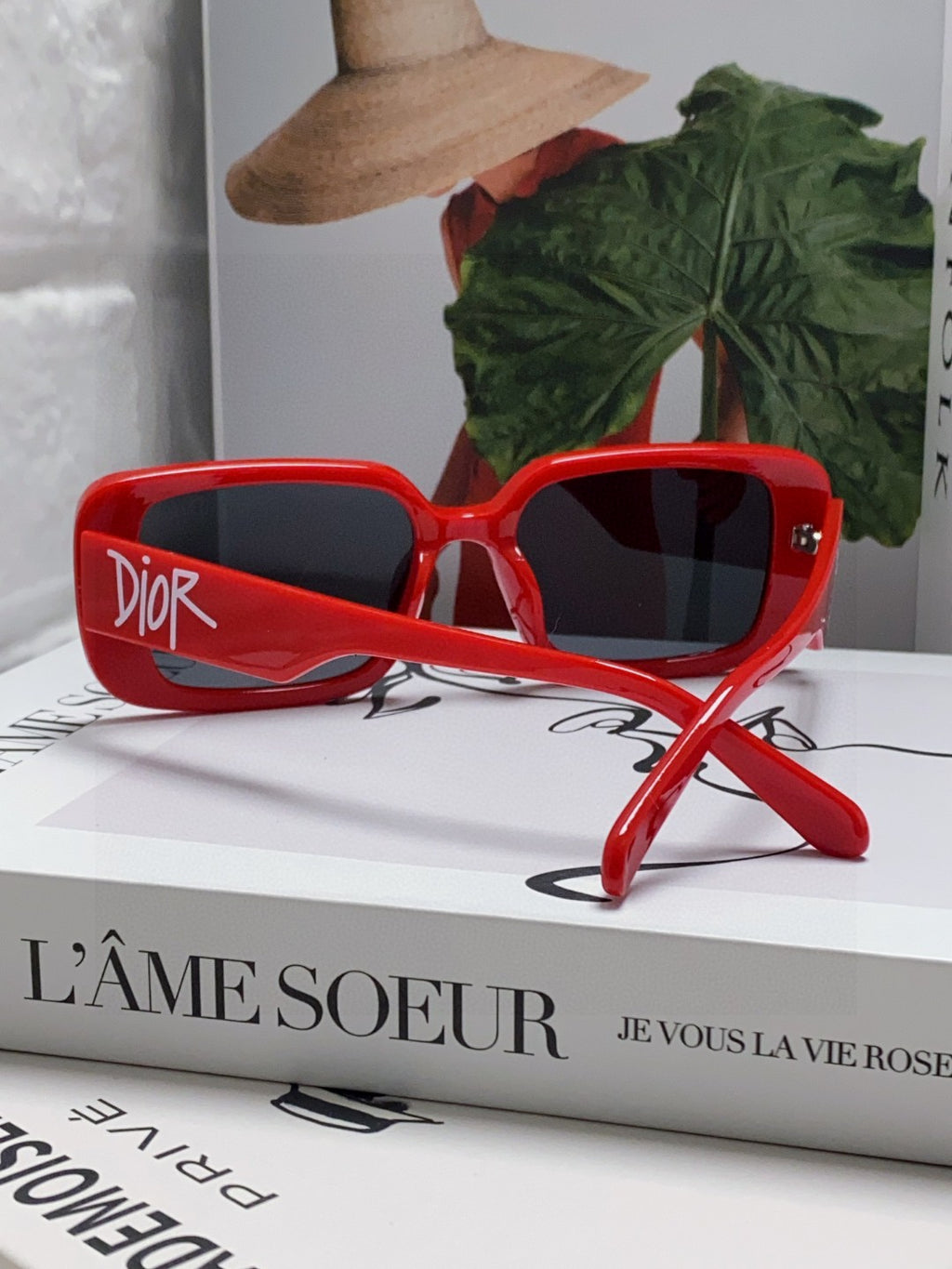 Dior Square Red Lens Sunglasses for Women - 382438 - detail image 2