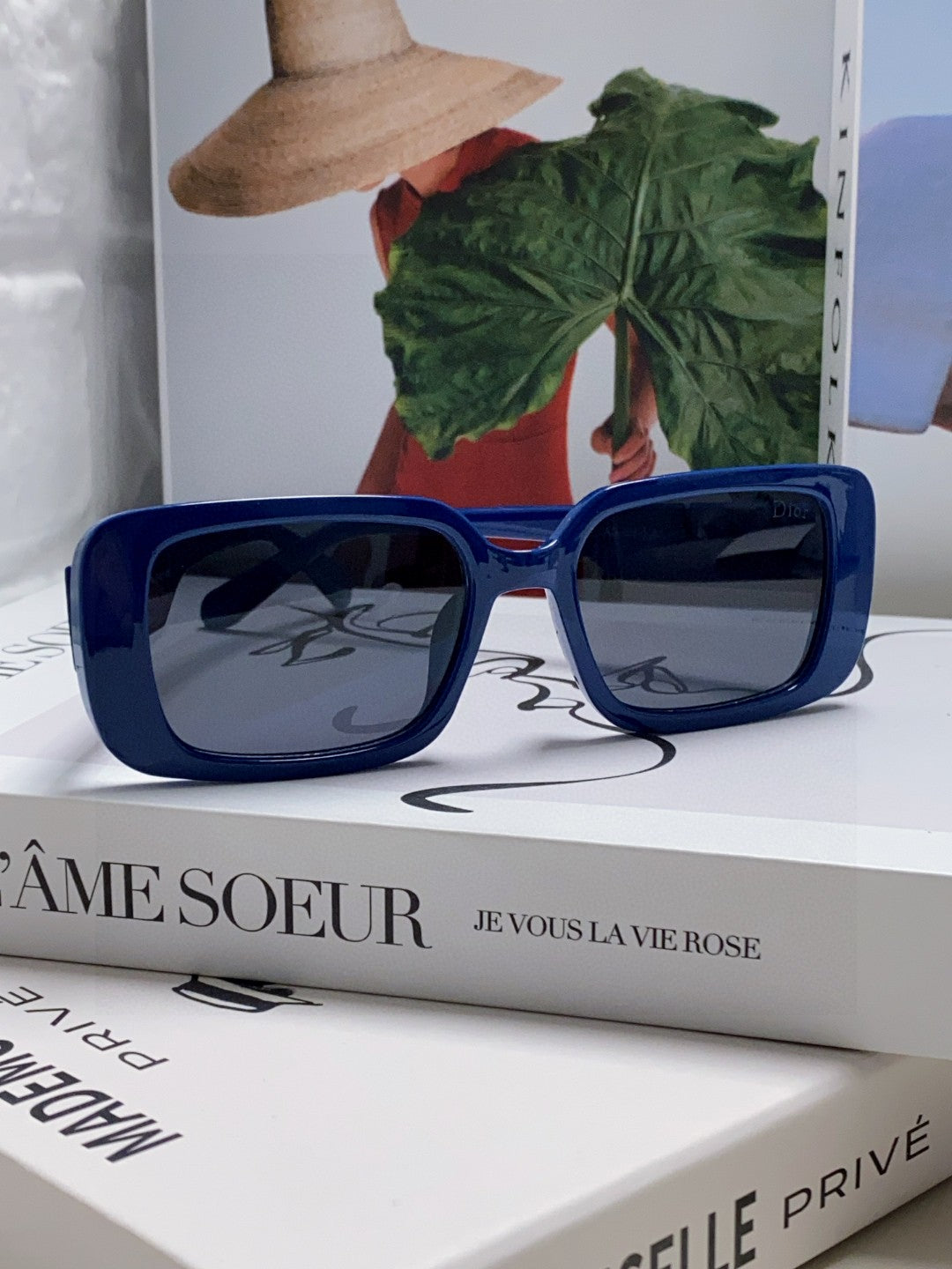 Dior Square Blue Lens Sunglasses for Women - 382441