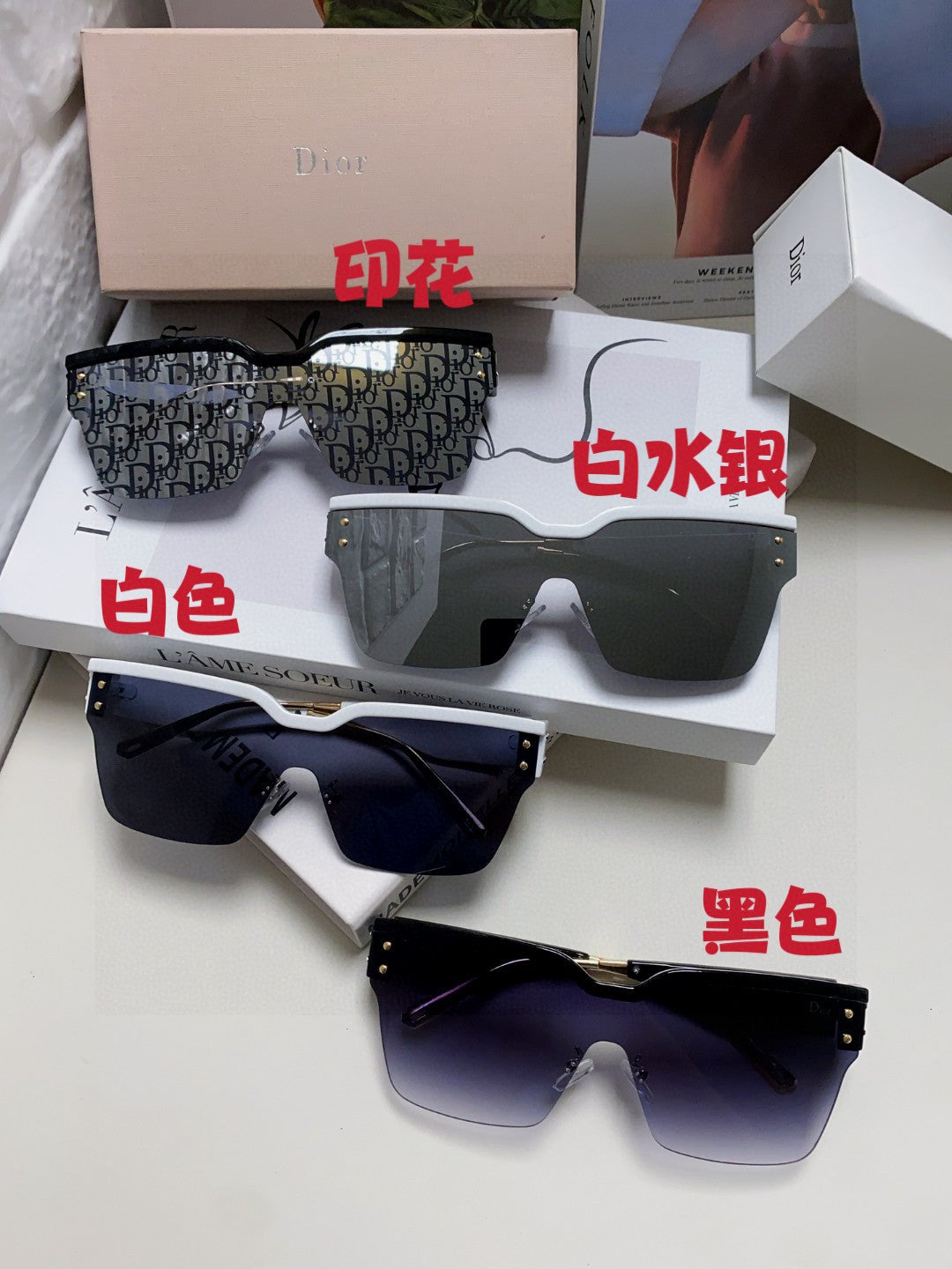 Dior Fashion Black Lens Sunglasses for Men & Women - 382446 - detail image 9
