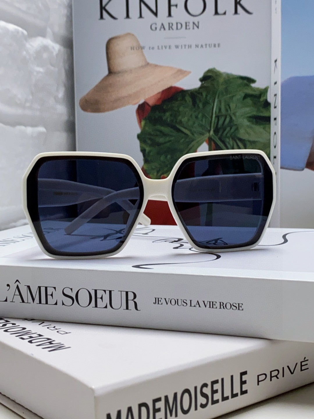 Saint Laurent Polarized Square Silver Lens Sunglasses for Men & Women