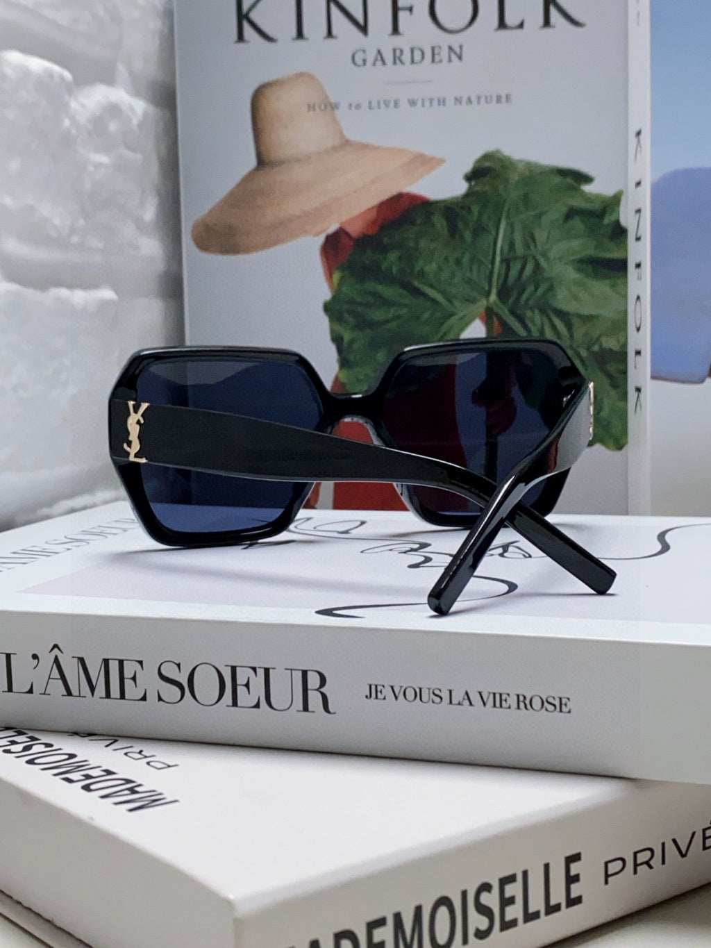 Saint Laurent Polarized Square Blue Lens Sunglasses for Men & Women - detail image 2