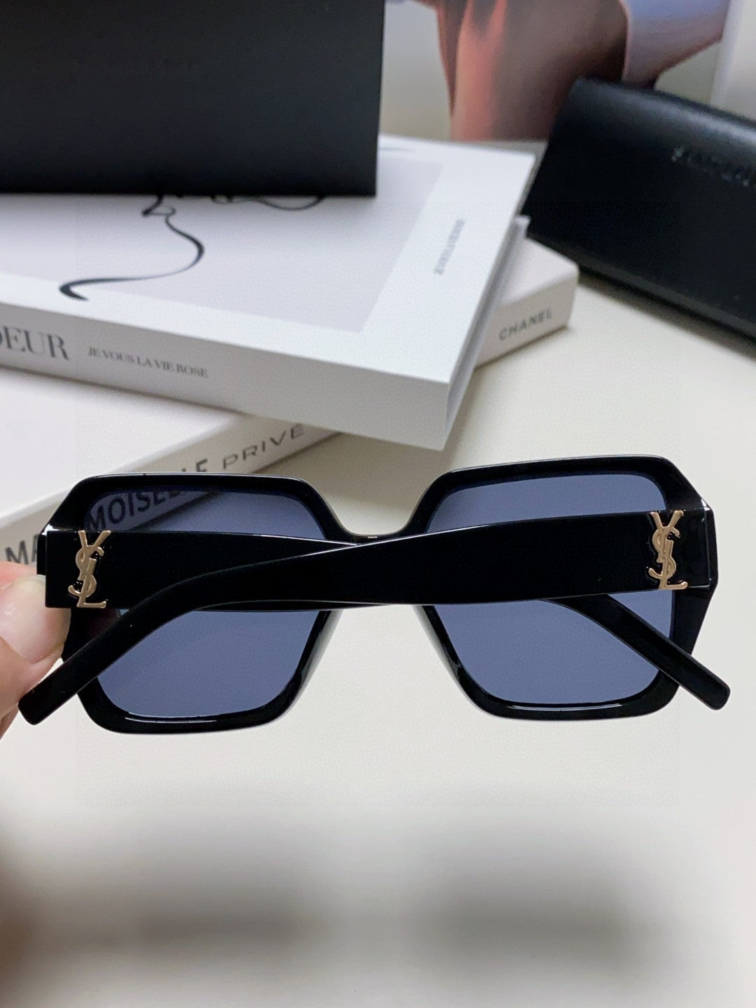 Saint Laurent Polarized Square Blue Lens Sunglasses for Men & Women - detail image 4