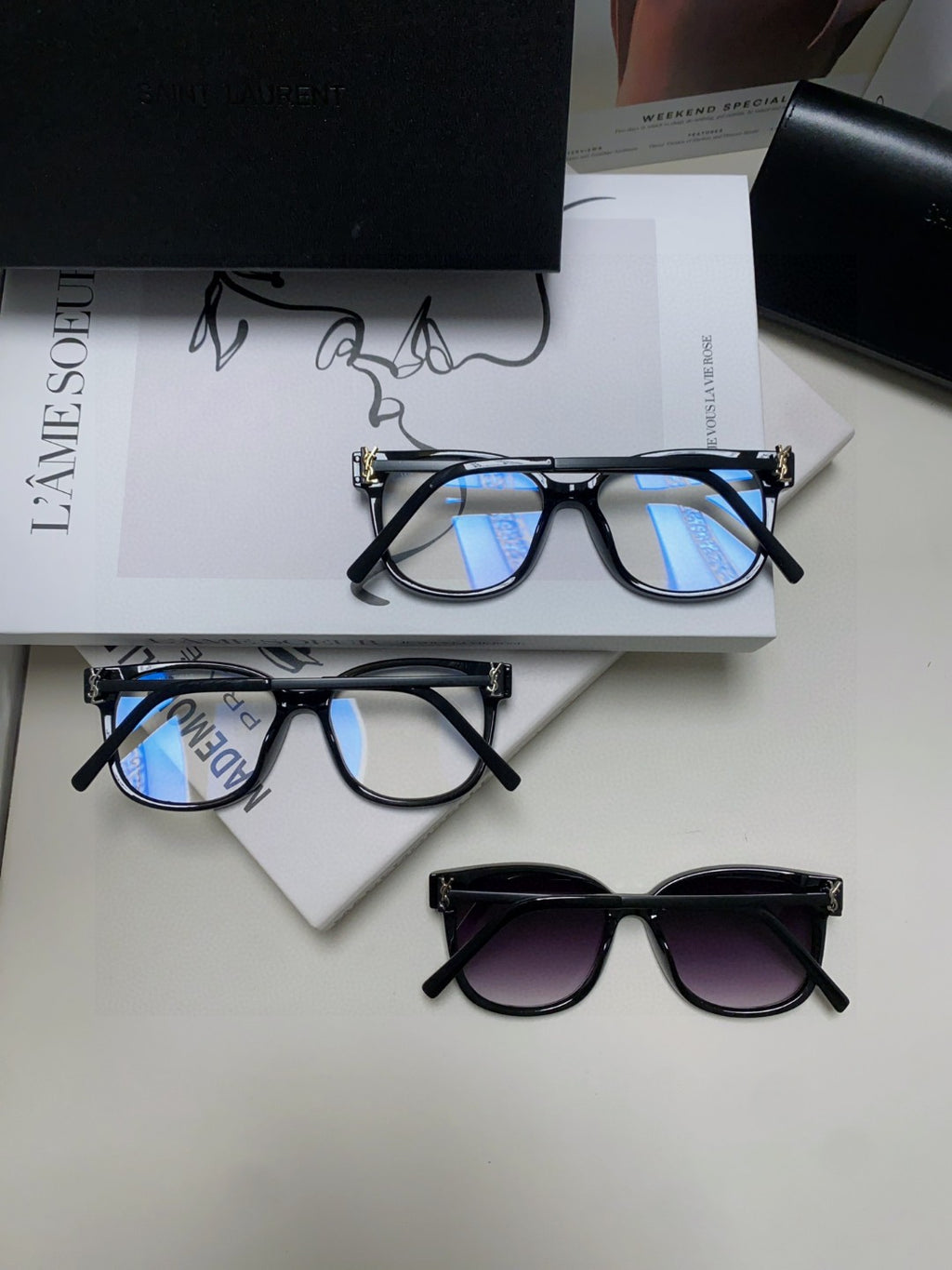 Saint Laurent M480 Fashion Silver Lens Sunglasses for Men & Women - detail image 8