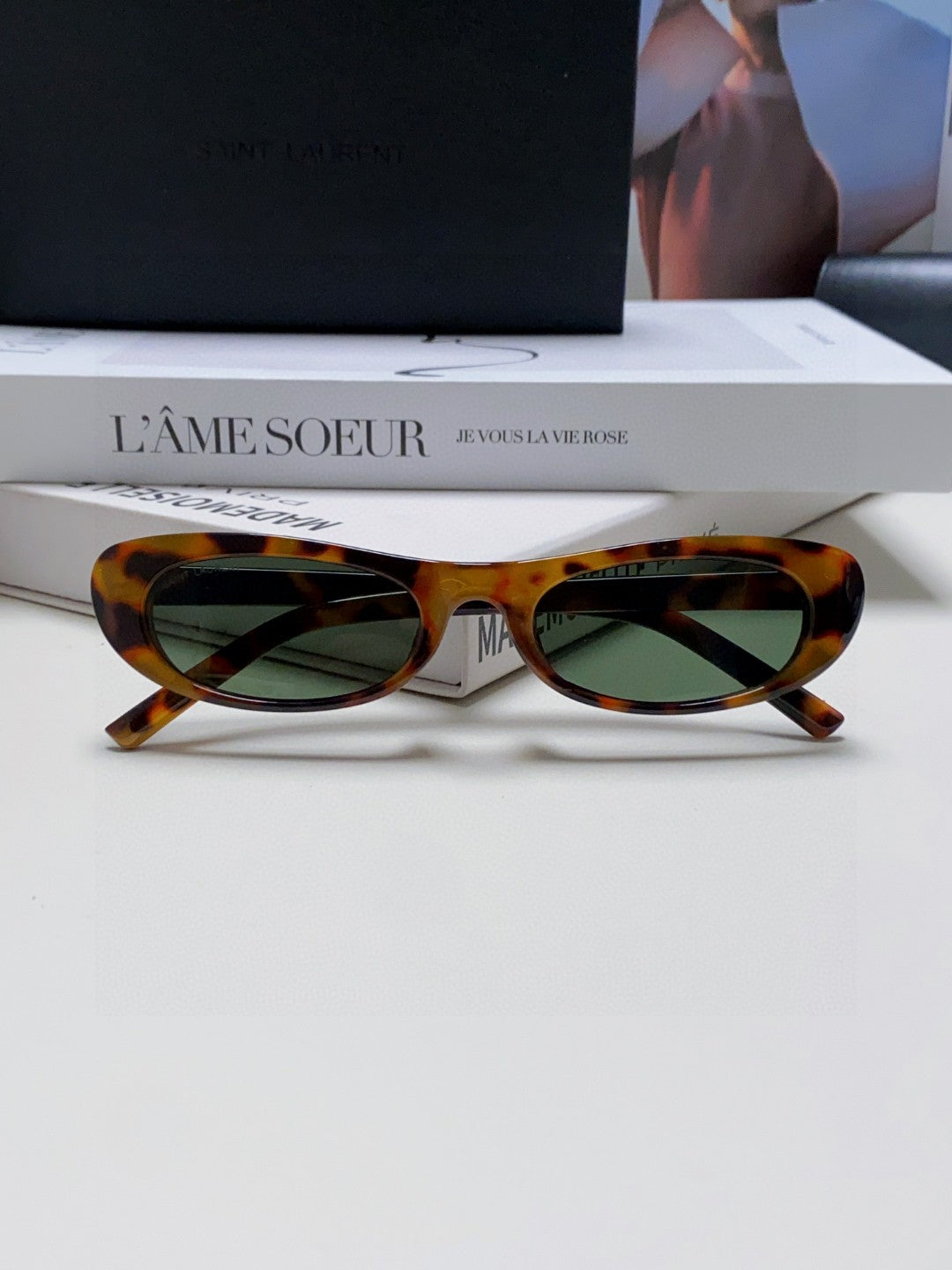 Saint Laurent Oval Silver Lens Sunglasses for Men & Women - detail image 6
