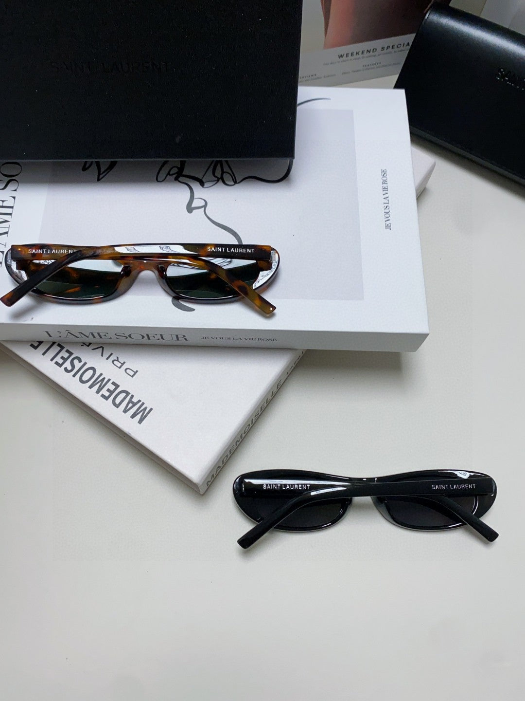 Saint Laurent Oval Silver Lens Sunglasses for Men & Women - detail image 8