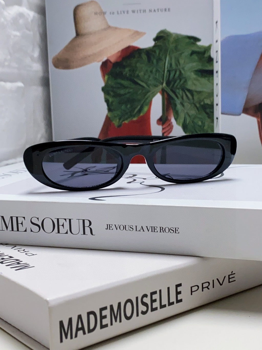 Saint Laurent Oval Red Lens Sunglasses for Men & Women - detail image 3