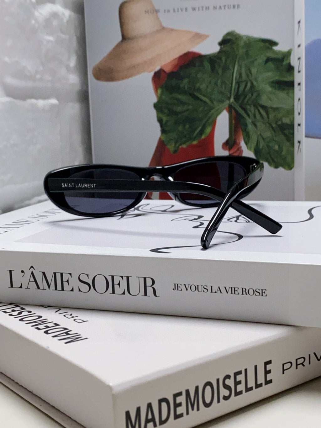 Saint Laurent Oval Red Lens Sunglasses for Men & Women - detail image 4
