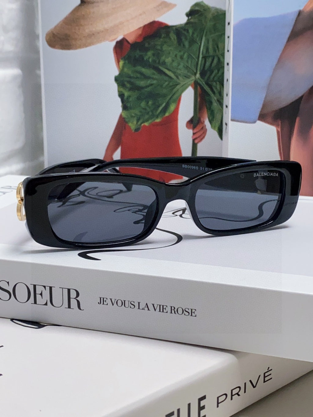 Balenciaga Rectangular Orange Lens Sunglasses for Men & Women - 382929 - detail image 3