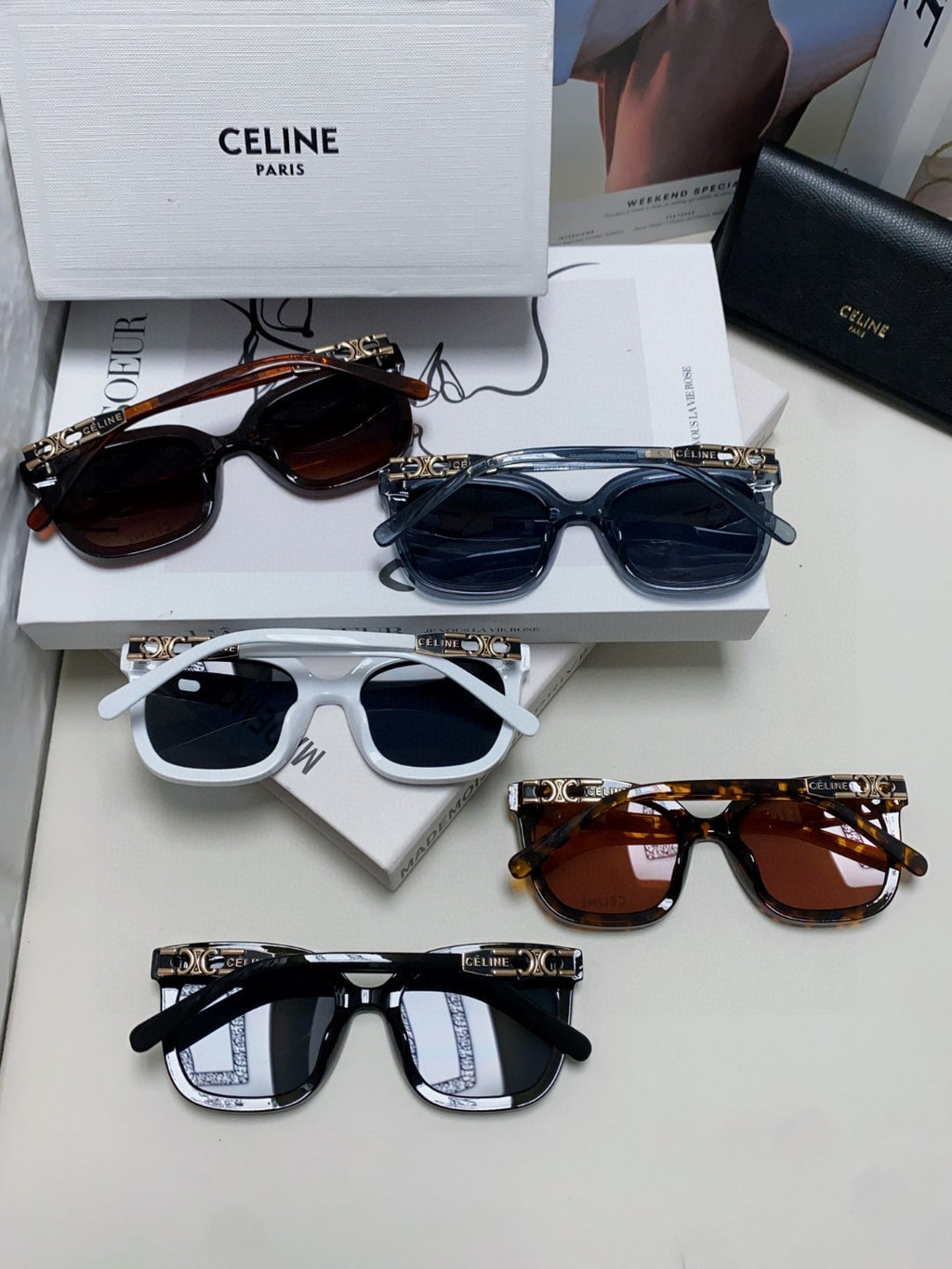 Celine Fashion Red Lens Sunglasses for Men & Women - 398810 - detail image 8