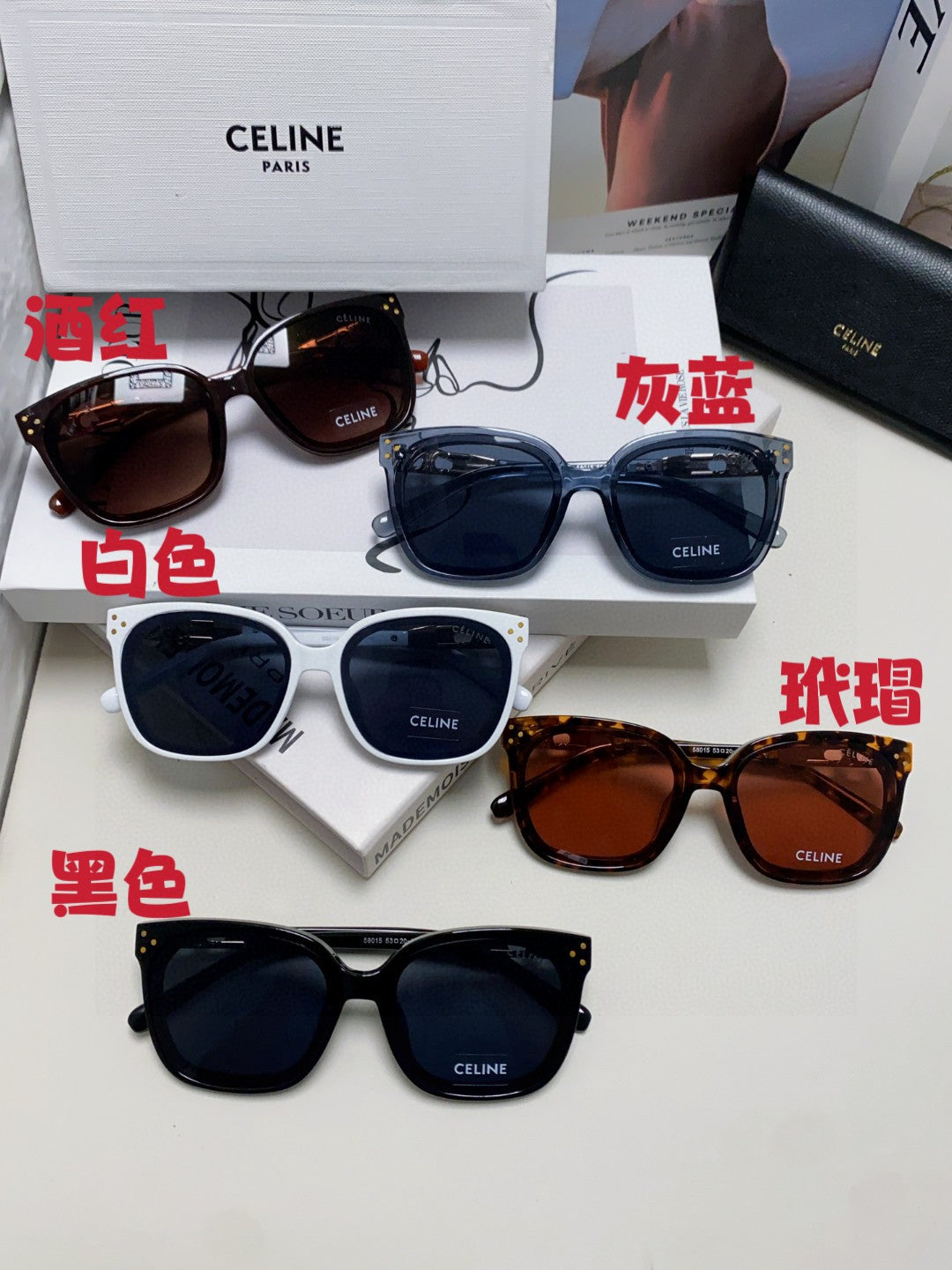 Celine Fashion Blue Lens Sunglasses for Men & Women - 398811 - detail image 9