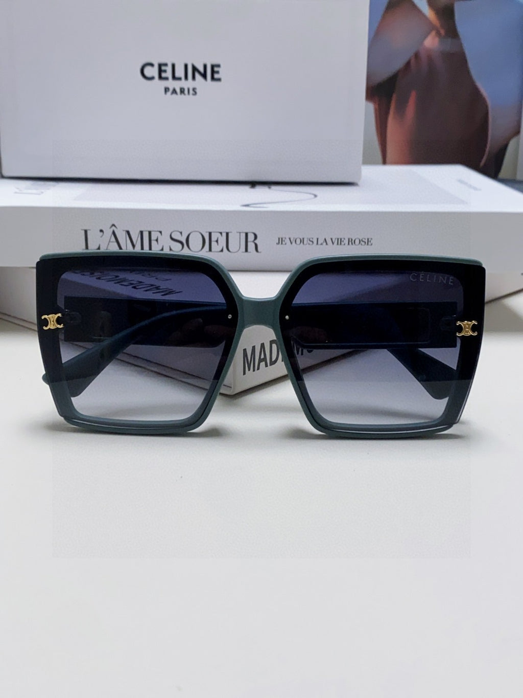Celine Oversized Silver Lens Sunglasses for Men & Women - 398812 - detail image 6