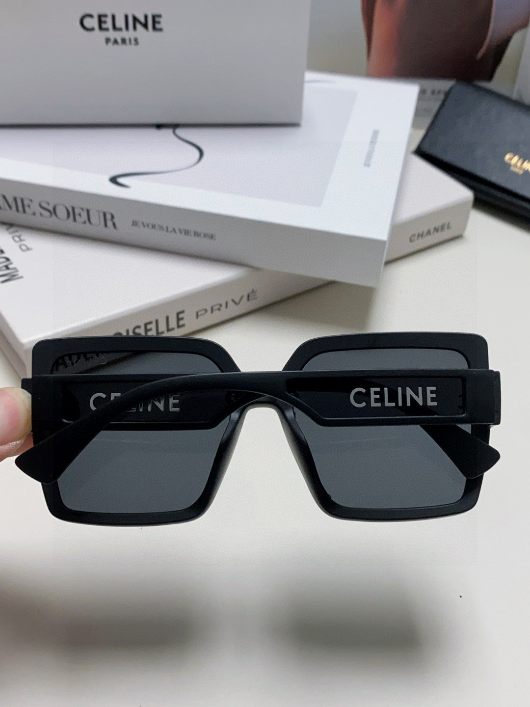 Celine Oversized Black Lens Sunglasses for Men & Women - 398814 - detail image 4