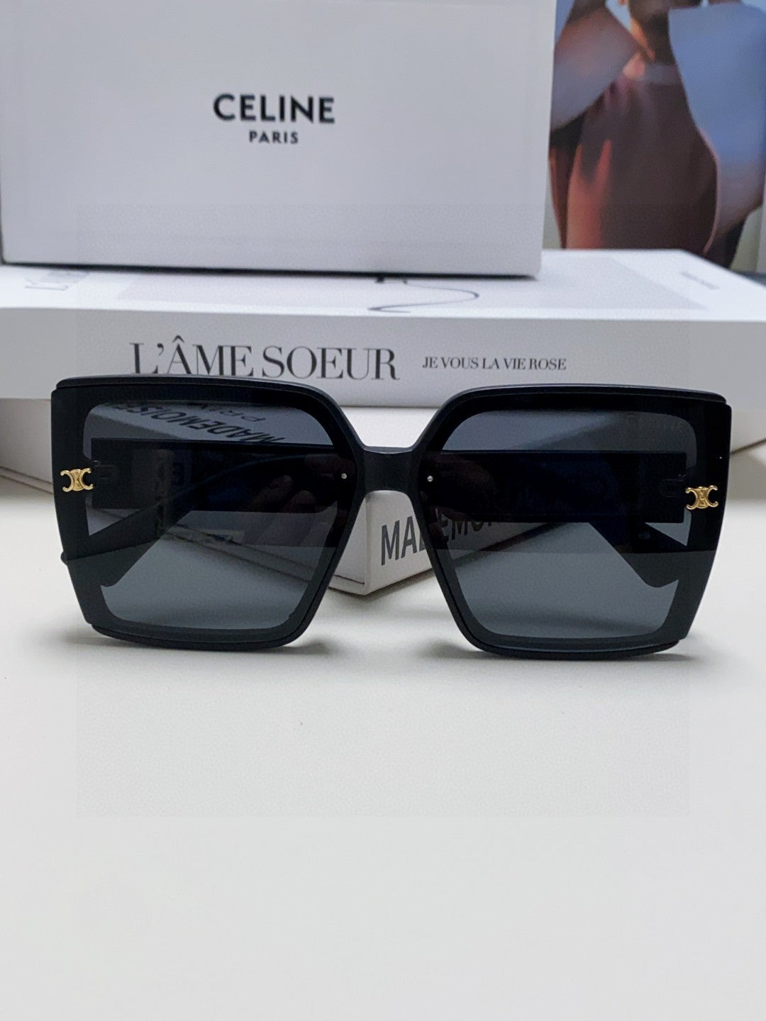 Celine Oversized Black Lens Sunglasses for Men & Women - 398814 - detail image 6