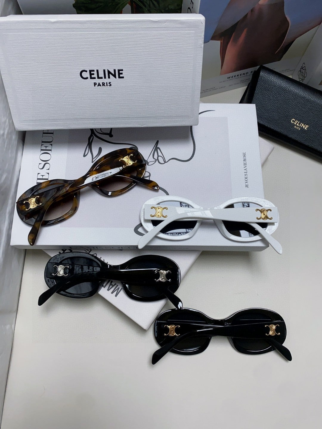 Celine CL40194 Fashion Red Lens Sunglasses for Men & Women - detail image 8