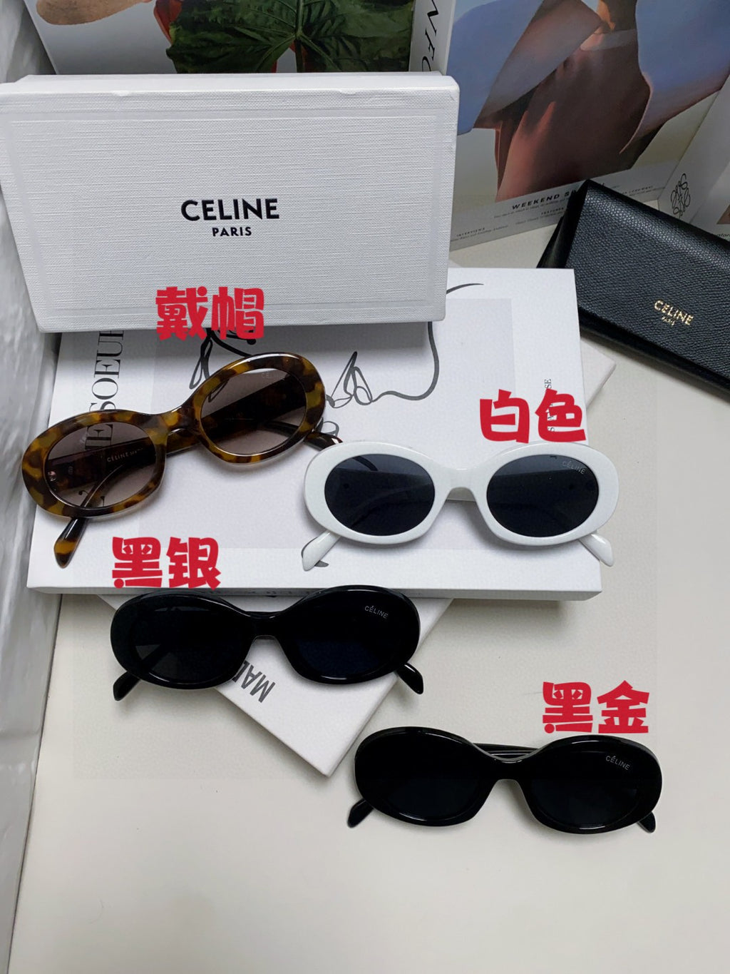Celine CL40194 Fashion Red Lens Sunglasses for Men & Women - detail image 9
