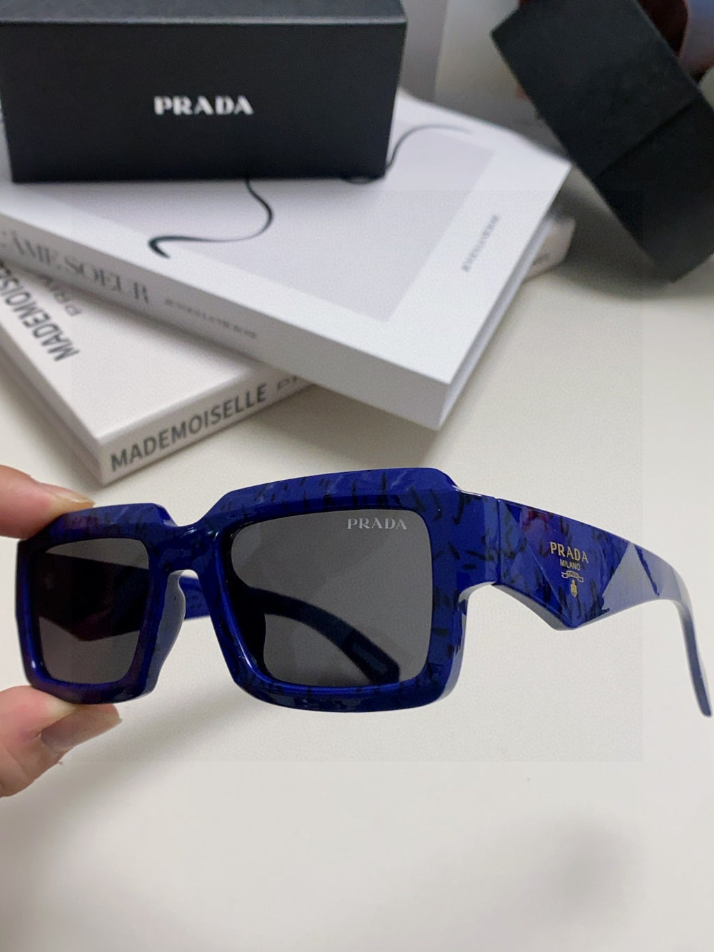 Prada Fashion Blue Lens Sunglasses for Women - 398891 - detail image 5