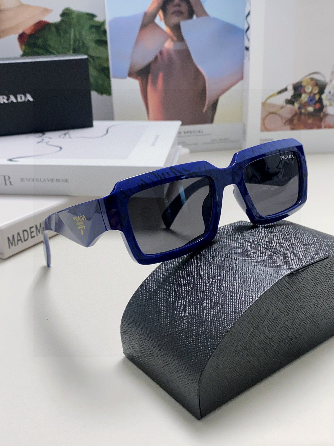 Prada Fashion Blue Lens Sunglasses for Women - 398891 - detail image 7