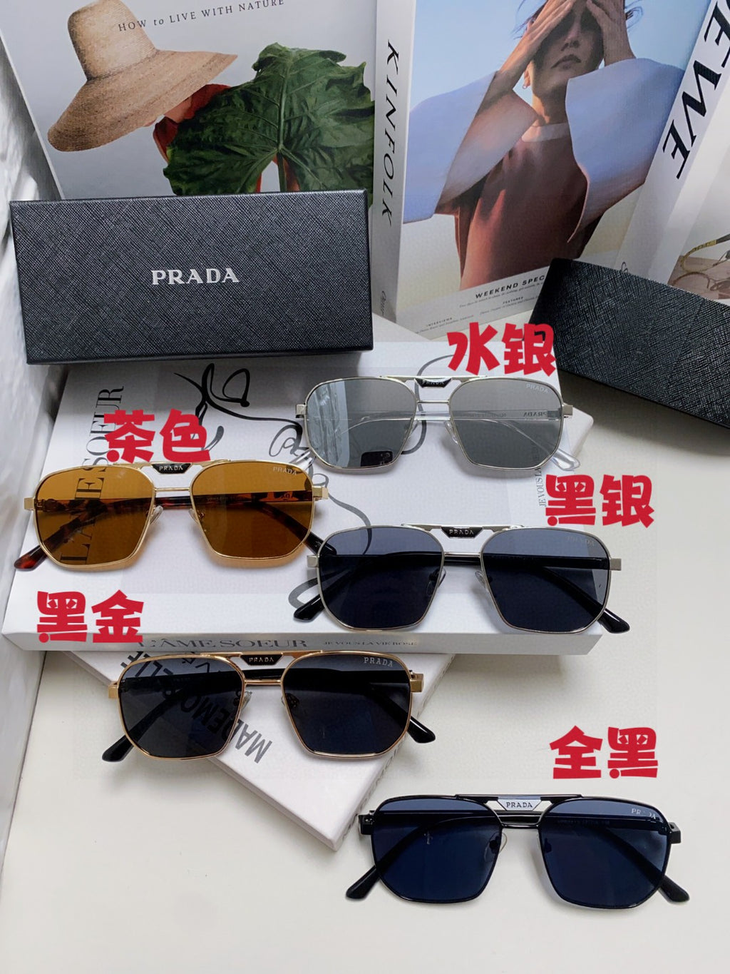 Prada Fashion Silver Lens Sunglasses for Men - 398896 - detail image 11
